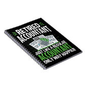 Gedrukte accountant CPA Aftredingsvermogen Funny H Notitieboek (Rechterzijde)
