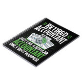 Gedrukte accountant CPA Aftredingsvermogen Funny H Notitieboek (Linkerzijde)