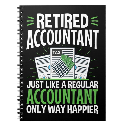 Gedrukte accountant CPA Aftredingsvermogen Funny H Notitieboek (Voorkant)