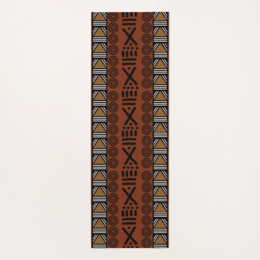 Gedrukte Afrikaanse Bogolan Designer Yoga Matt Yogamat (Achterkant)