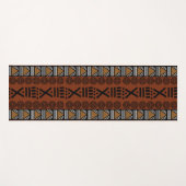 Gedrukte Afrikaanse Bogolan Designer Yoga Matt Yogamat (Voorkant (horizontaal))