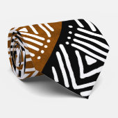 Gedrukte Afrikaanse Bogolan Stropdas (Opgerold)