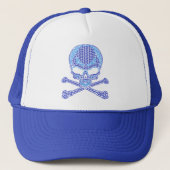 Gedrukte blauwe neushoorn trucker pet (Voorkant)