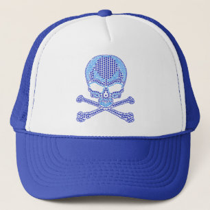 Gedrukte blauwe neushoorn trucker pet