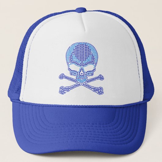 Gedrukte blauwe neushoorn trucker pet (Voorkant)