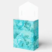 Gedrukte blauwe rozen collage bedankdoosjes (Geopend)