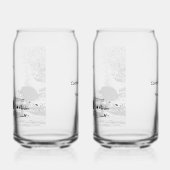 Gedrukte blik glas set (set van 2) 16ounces (Links)