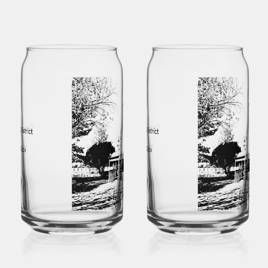 Gedrukte blik glas set (set van 2) 16ounces (Rechts)