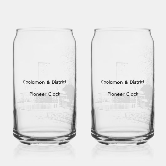 Gedrukte blik glas set (set van 2) 16ounces (Achterkant)