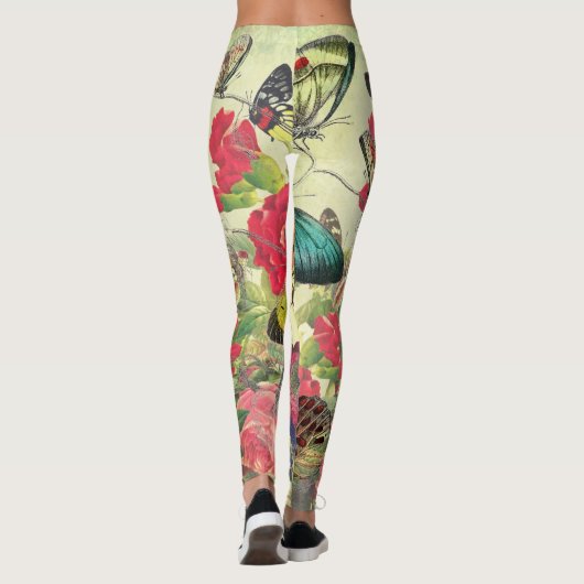 GEDRUKTE BLOEMVLINDERS EN LEGGINGS (Achterkant)