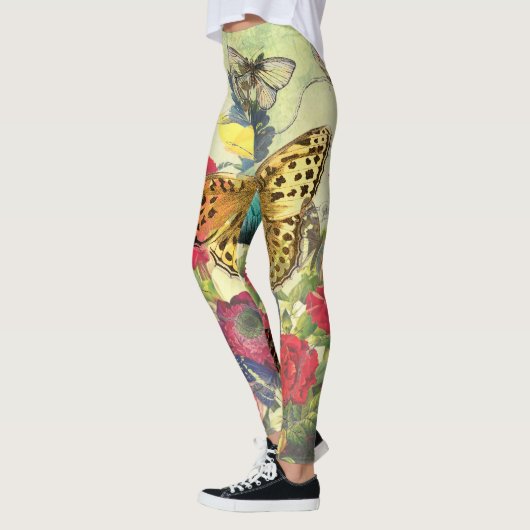 GEDRUKTE BLOEMVLINDERS EN LEGGINGS (Links)