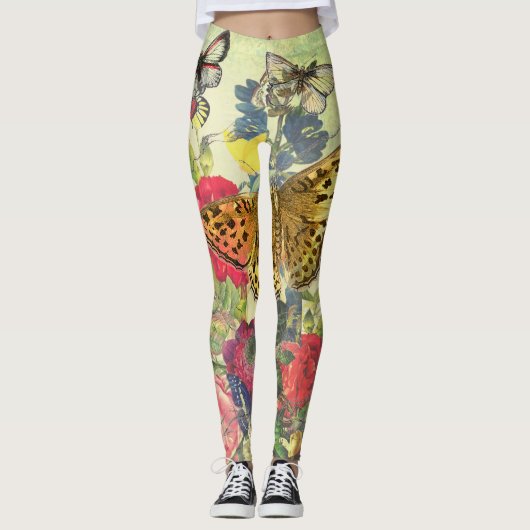 GEDRUKTE BLOEMVLINDERS EN LEGGINGS (Voorkant)