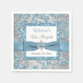 Gedrukte boog, Winter Wonderland Bat Mitswa servet (Voorkant)