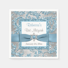 Gedrukte boog, Winter Wonderland Bat Mitswa servet