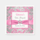 Gedrukte boog, Winter Wonderland Bat Mitswa servet (Voorkant)