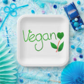 Gedrukte borden van Vegan Papieren Bordje (Feest)