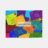 Gedrukte briefbrieven van postbeambte fleece deken (Voorkant (Horizontaal))