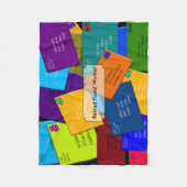 Gedrukte briefbrieven van postbeambte fleece deken (Voorkant)