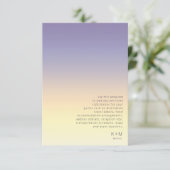 Gedrukte bruiloft Details Indigo Sunset ID741 Informatiekaartje (Staand voorkant)