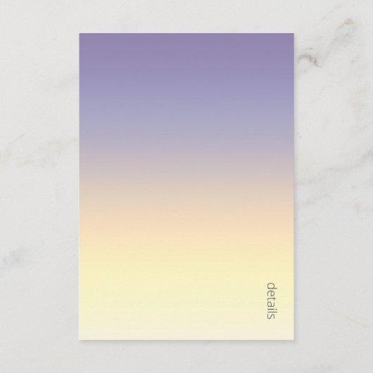 Gedrukte bruiloft Details Indigo Sunset ID741 Informatiekaartje (Achterkant)