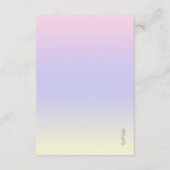 Gedrukte bruiloft — Pastel Dawn ID741 Informatiekaartje (Achterkant)