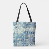 Gedrukte  Canvas tas van Batik Indigo (Achterkant)