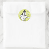 GEDRUKTE DAFFY DUCK™ RONDE STICKER (Tas)