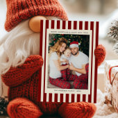 Gedrukte/downloadbare gestreepte kerstkaart met ei