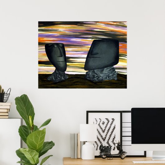 Gedrukte droomkoppen, afdrukken poster (Thuiskantoor)