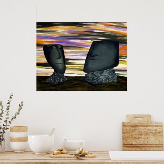 Gedrukte droomkoppen, afdrukken poster (Keuken)