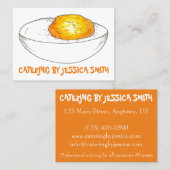 Gedrukte eieren Kaas voor voedselcatering Caterer  Visitekaartje (Voorkant / Achterkant)