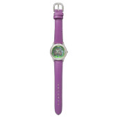 GEDRUKTE EMERALD GREEN SHAMROCK JEWEL MET PARELTJE HORLOGE (Vlak)