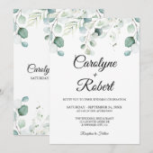 Gedrukte Eucalyptus Wedding Invitations Kaart (Voorkant / Achterkant)