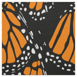 Gedrukte fabric, in zwart-wit en Oranje Stof