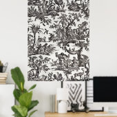 Gedrukte fabric poster (Thuiskantoor)