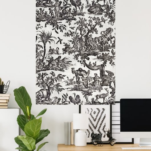 Gedrukte fabric poster (Thuiskantoor)