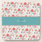 Gedrukte Floral Bier Onderzetter (Voorkant)