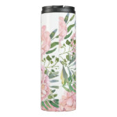 Gedrukte Floral Bouquet Persoonlijke naam Thermosbeker (Achterkant)