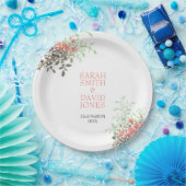 Gedrukte Floral Papieren Bordje (Feest)