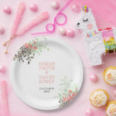 Gedrukte Floral Papieren Bordje (Feest)