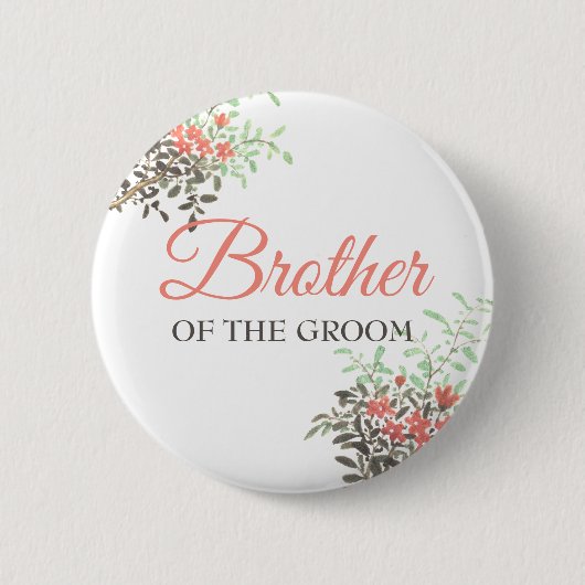 Gedrukte Floral Ronde Button 5,7 Cm (Voorkant)