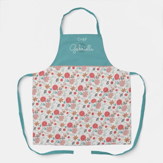 Gedrukte Floral Schort (Voorkant)