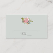 Gedrukte Floral Wedding Plaatskaartje (Voorkant)