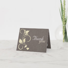 Gedrukte Gele Glitter Boeren- Bedankkaartjes Bedankkaart