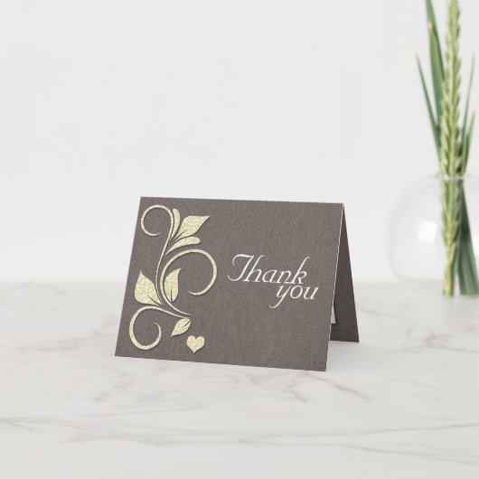 Gedrukte Gele Glitter Boeren- Bedankkaartjes Bedankkaart (Voorkant)