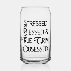 Gedrukte Gezegelde en True Crime geobsedeerd Blikvorm Glas