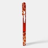 GEDRUKTE GIRAFFE RODE RUBY GEMSTONE MONOGRAM, Case-Mate iPhone CASE (Achterkant / Links)