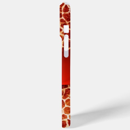 GEDRUKTE GIRAFFE RODE RUBY GEMSTONE MONOGRAM, Case-Mate iPhone CASE (Achterkant / Links)