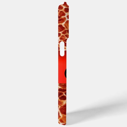 GEDRUKTE GIRAFFE RODE RUBY GEMSTONE MONOGRAM, Case-Mate iPhone CASE (Achterkant / Rechts)