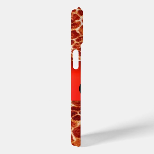GEDRUKTE GIRAFFE RODE RUBY GEMSTONE MONOGRAM, Case-Mate iPhone CASE (Achterkant / Rechts)
